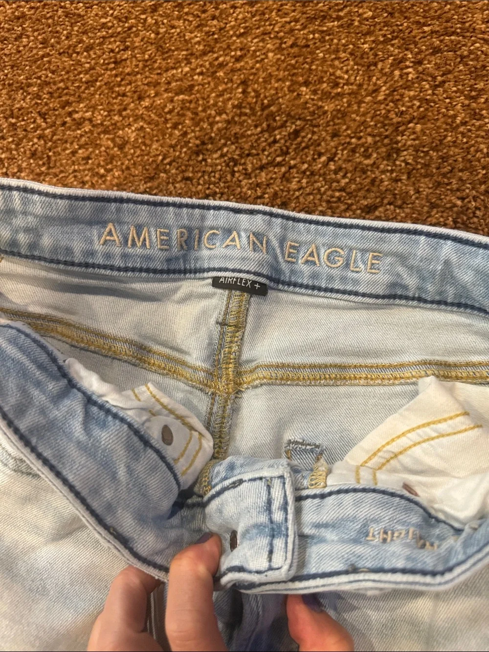 American Eagle Outfitters Light Wash Slim Straight Jeans